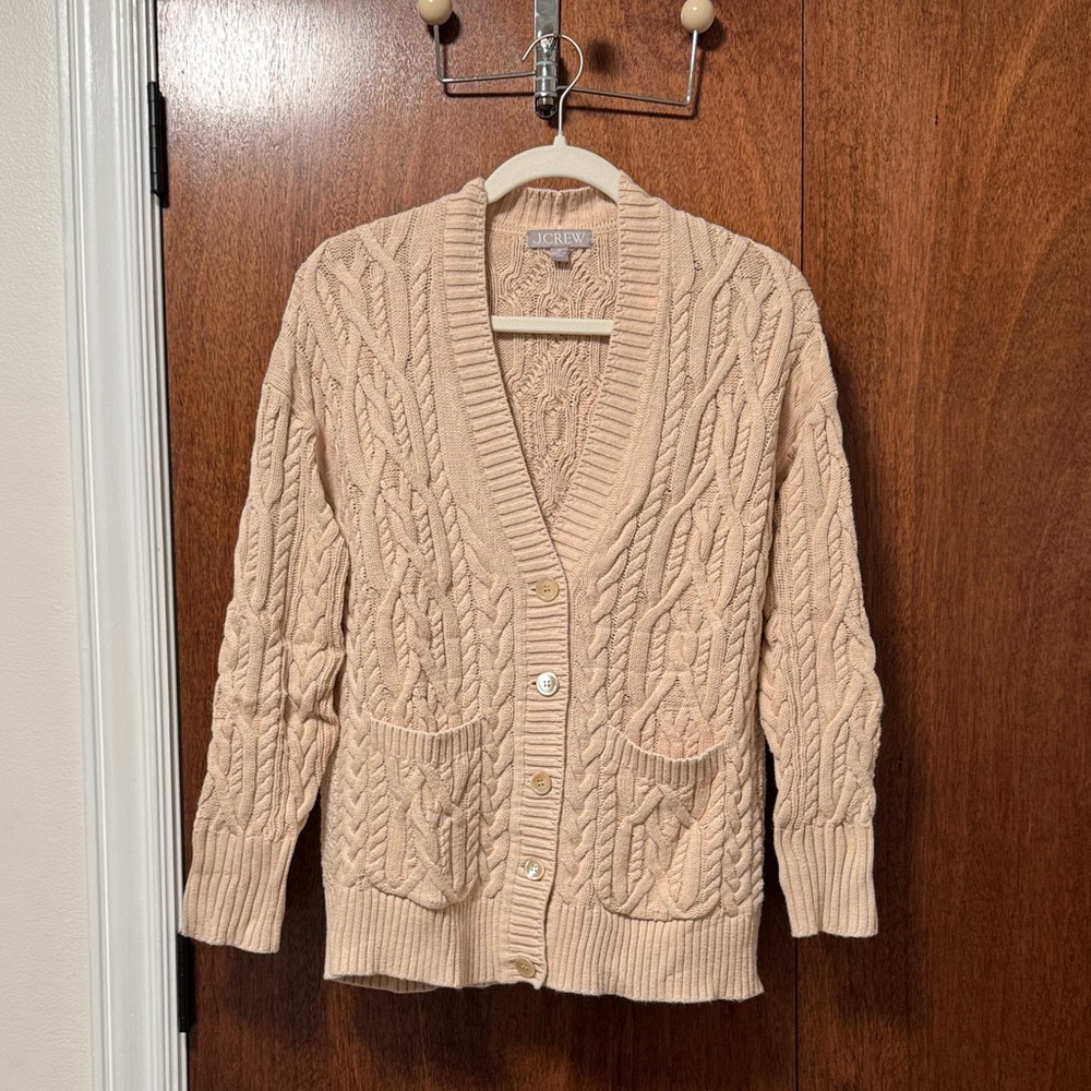 J.Crew Cable Knit Cardigan Sweater